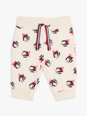 joggers estampados con cordón ajustable multicolor de recién nacidos tommy hilfiger