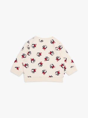 multi print crew neck sweatshirt for newborn tommy hilfiger