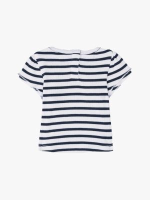 multi stripe ribbed t-shirt for newborn tommy hilfiger