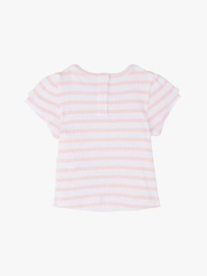 meerdere kleuren geribd t-shirt met strepen voor baby's - tommy hilfiger