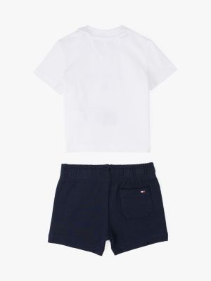 ensemble t-shirt et short à logo multi pour nouveau-né tommy hilfiger