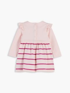 Essential Ruffle Knit Long Sleeve Dress — Pink 2