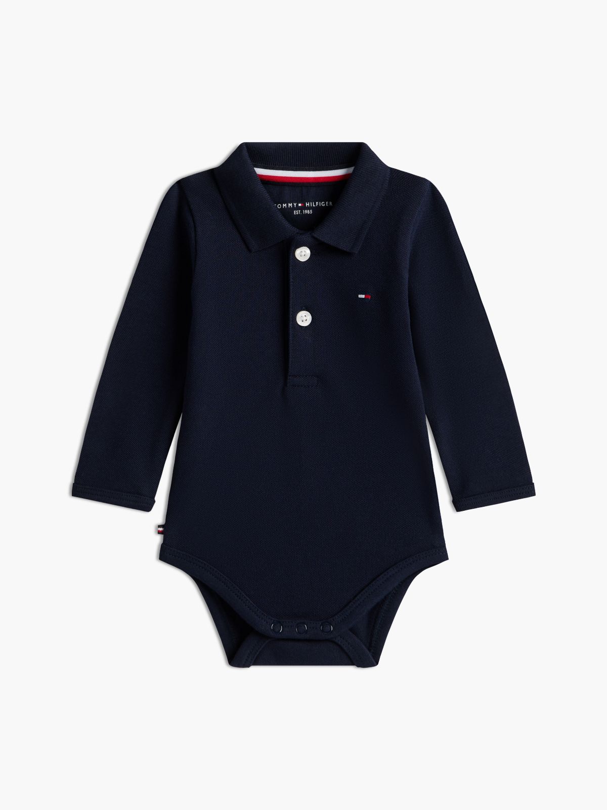 Long Sleeve Polo Bodysuit Gift Box — Blue
