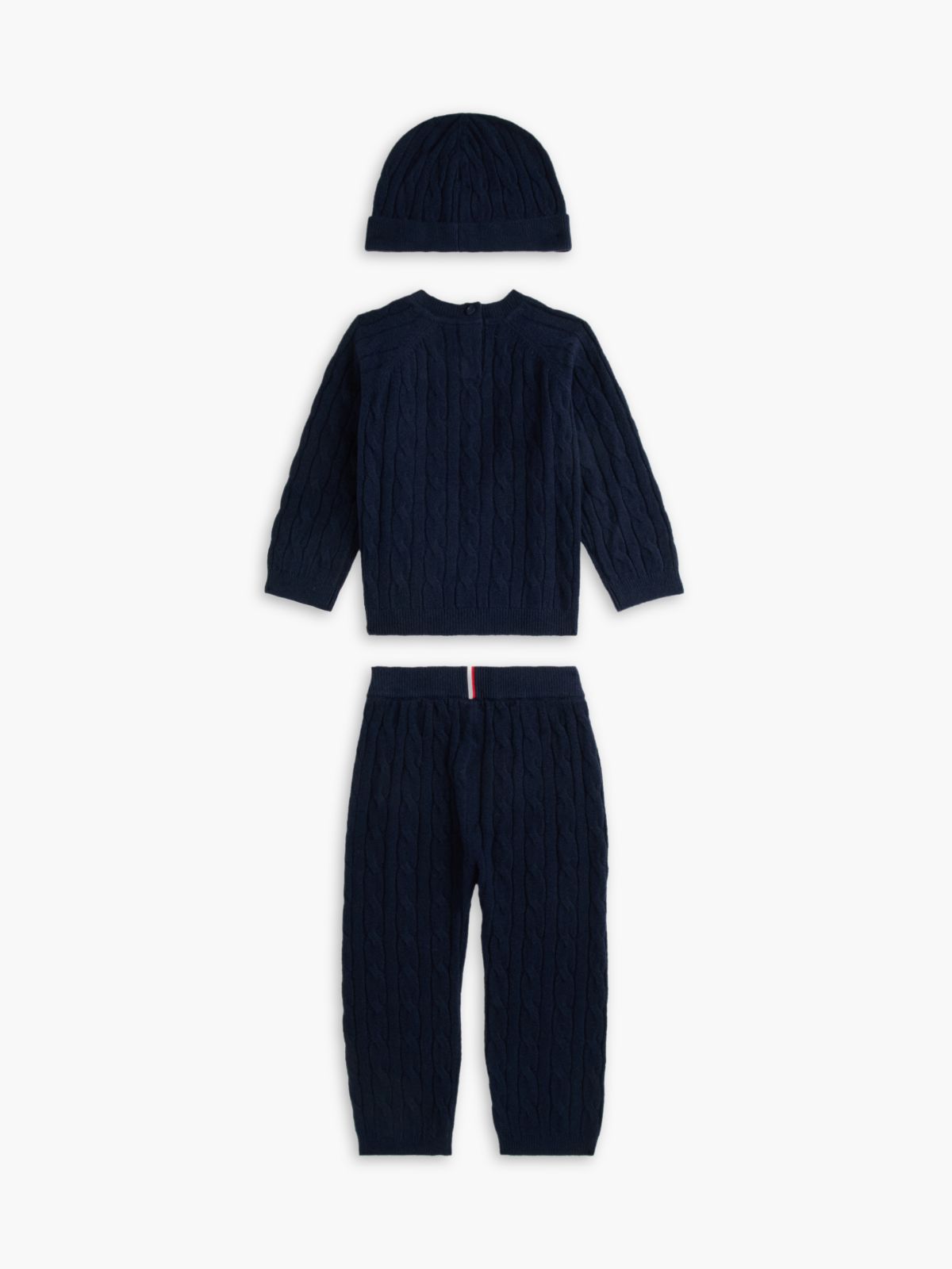 Cable Knit Three-Piece Outfit Gift Box — Blue