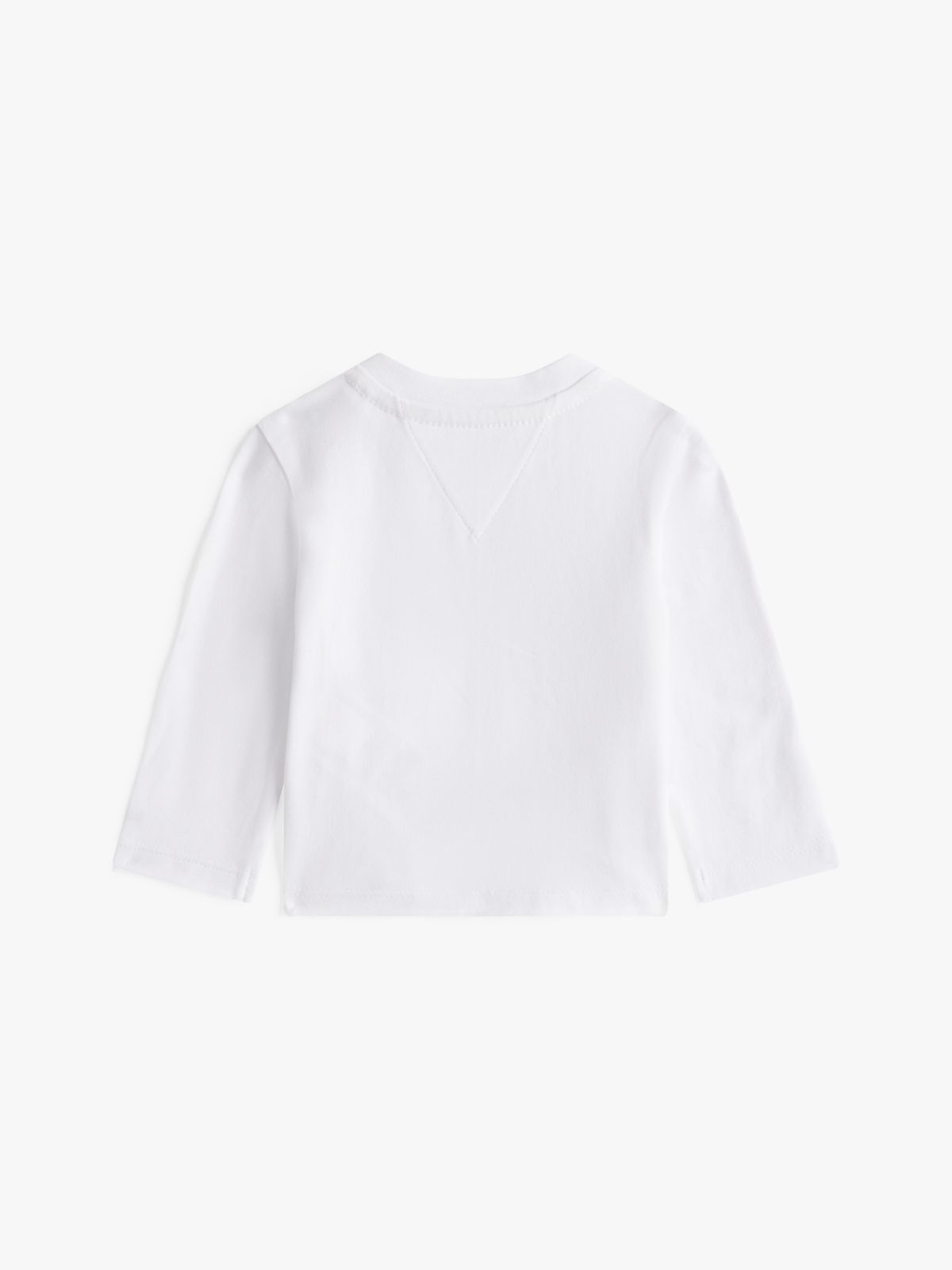 Diamanté Flag Long Sleeve T-Shirt — White