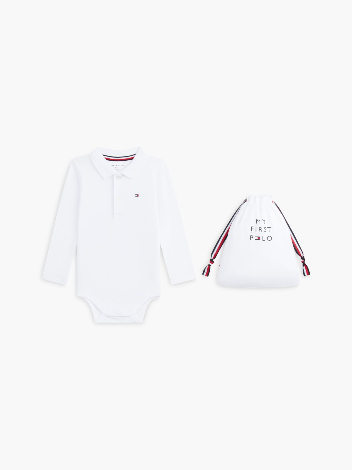 Essential Polo Bodysuit Gift Set — Blue