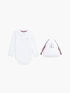 Essential Polo Bodysuit Gift Set — Blue 1