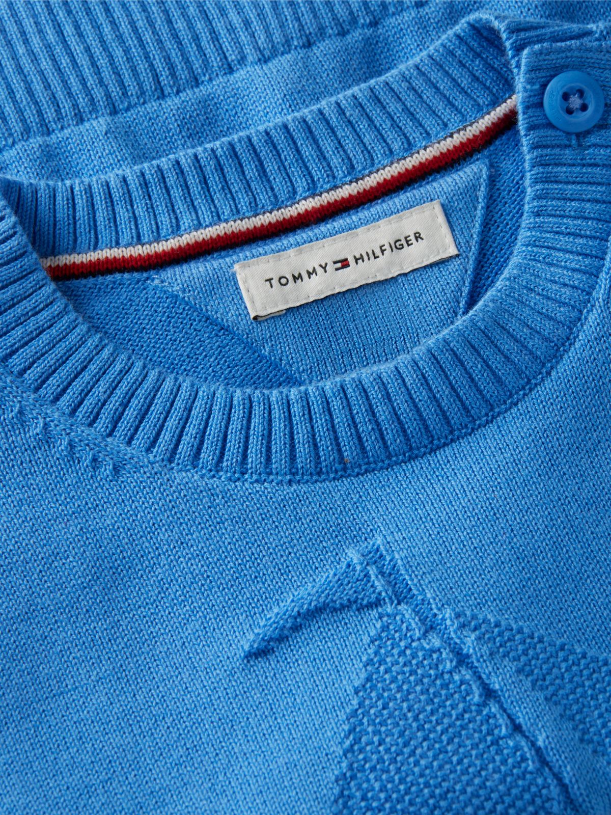 Essential Intarsia Jumper — Blue
