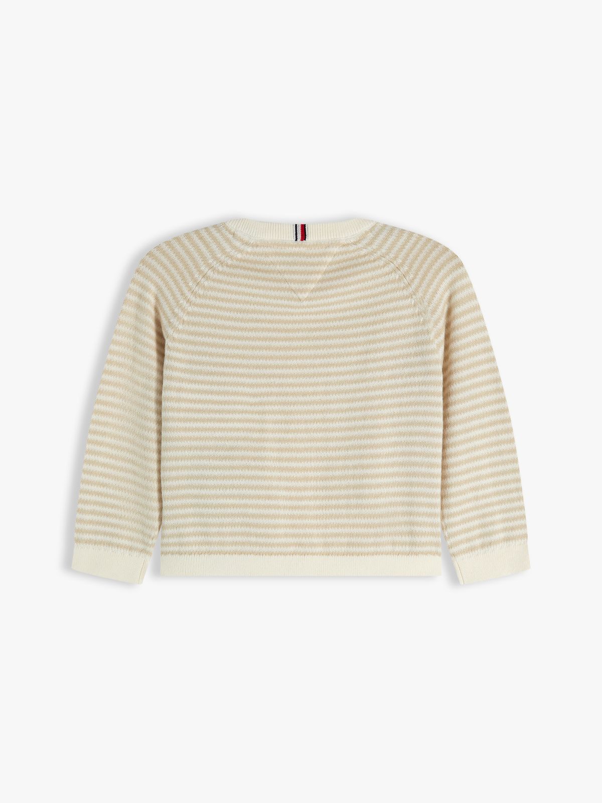 Essential Stripe Cardigan — Beige