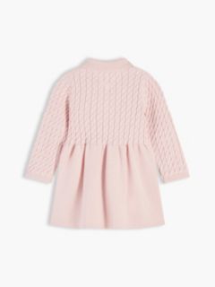 Cable Polo Jumper Dress — Pink 2