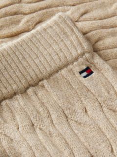 Flag Embroidery Cable Knit Trousers — Beige 3