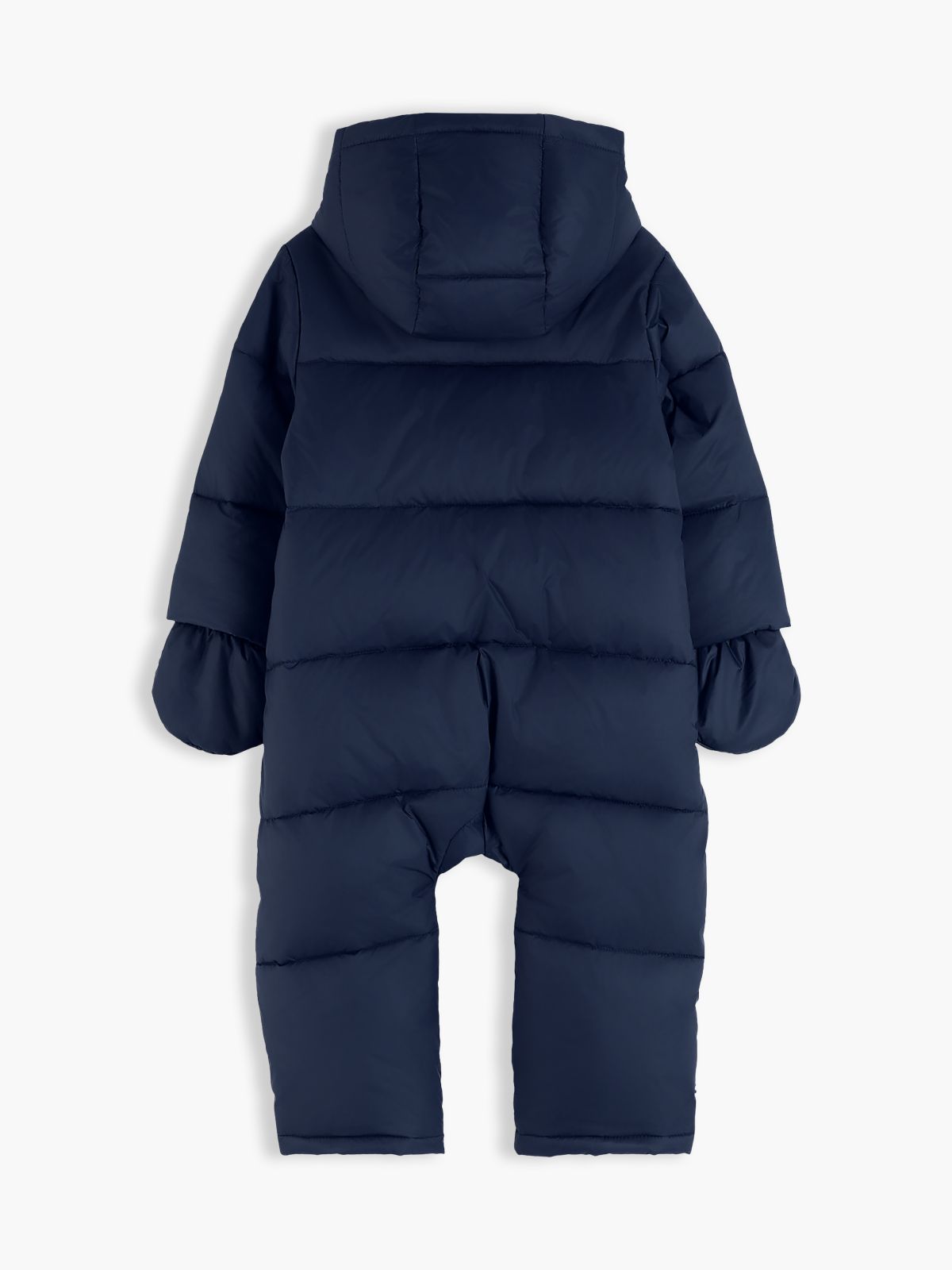 Zip-Thru Snowsuit With Mittens And Booties — Blue