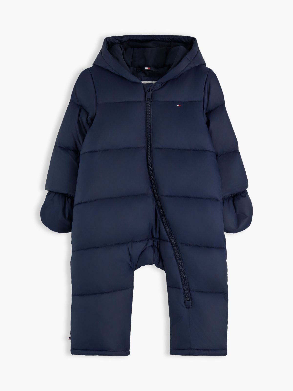 Zip-Thru Snowsuit With Mittens And Booties — Blue