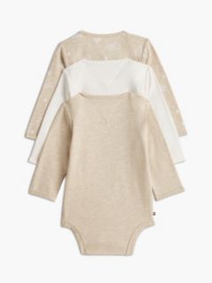 3-Pack Long Sleeve Bodysuits Gift Box — Beige 2