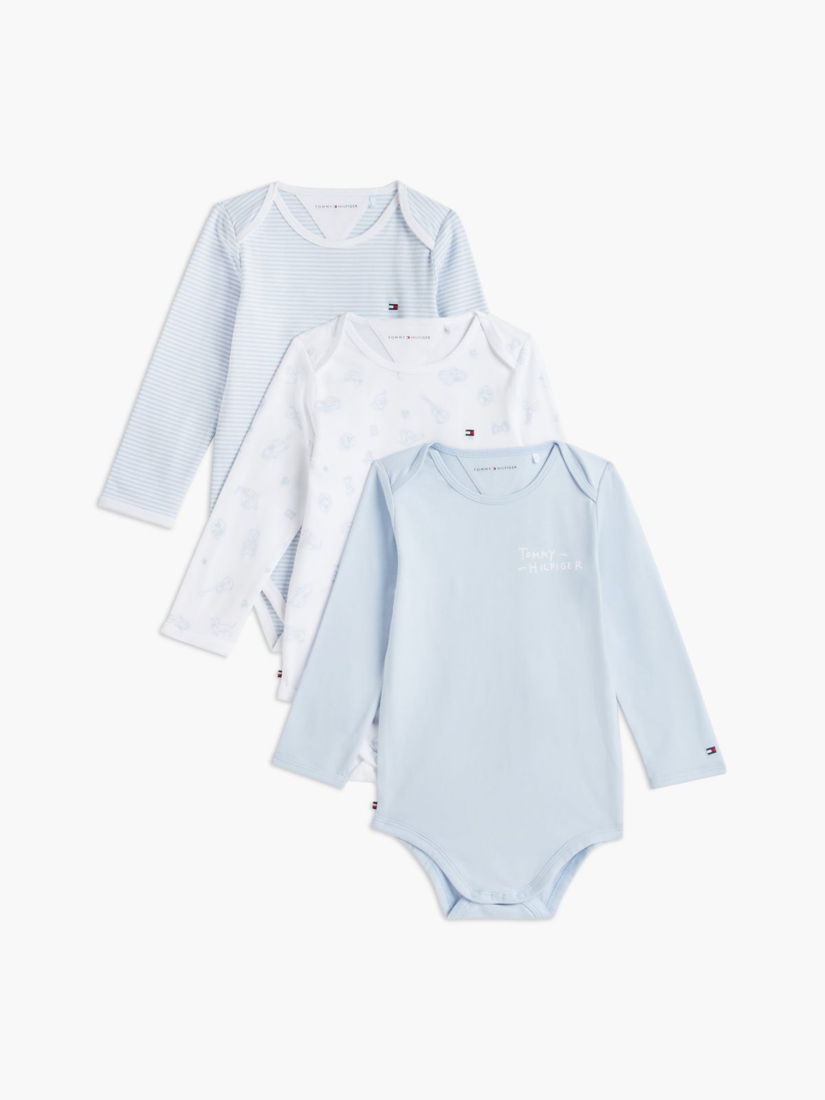 3-Pack Long Sleeve Bodysuits Gift Box — Blue