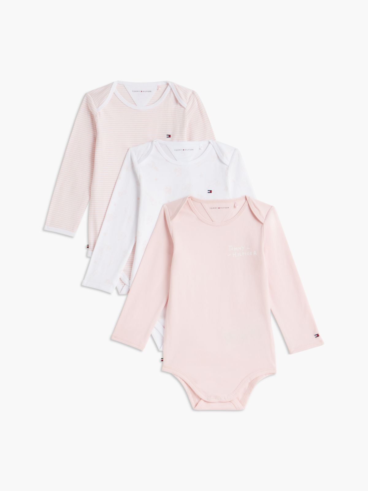 3-Pack Long Sleeve Bodysuits Gift Box — Pink