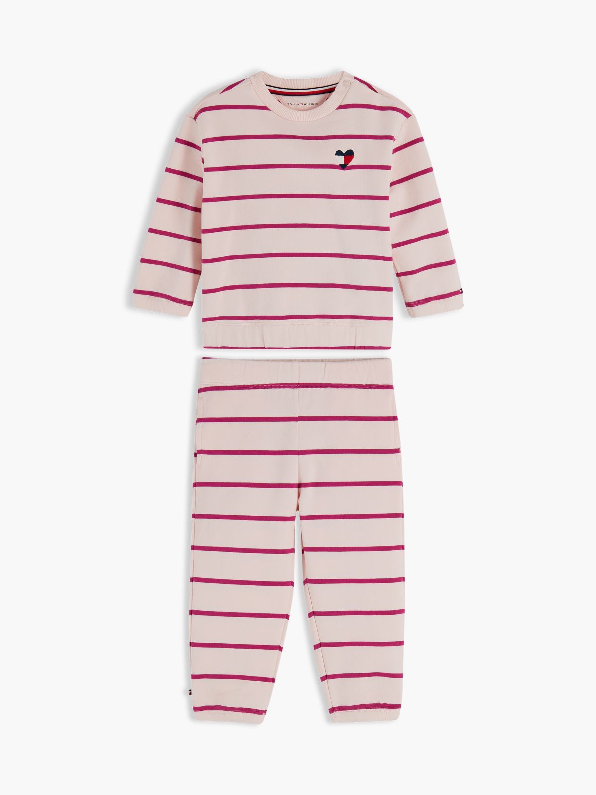 Heart Flag Sweatshirt And Joggers Set — Pink