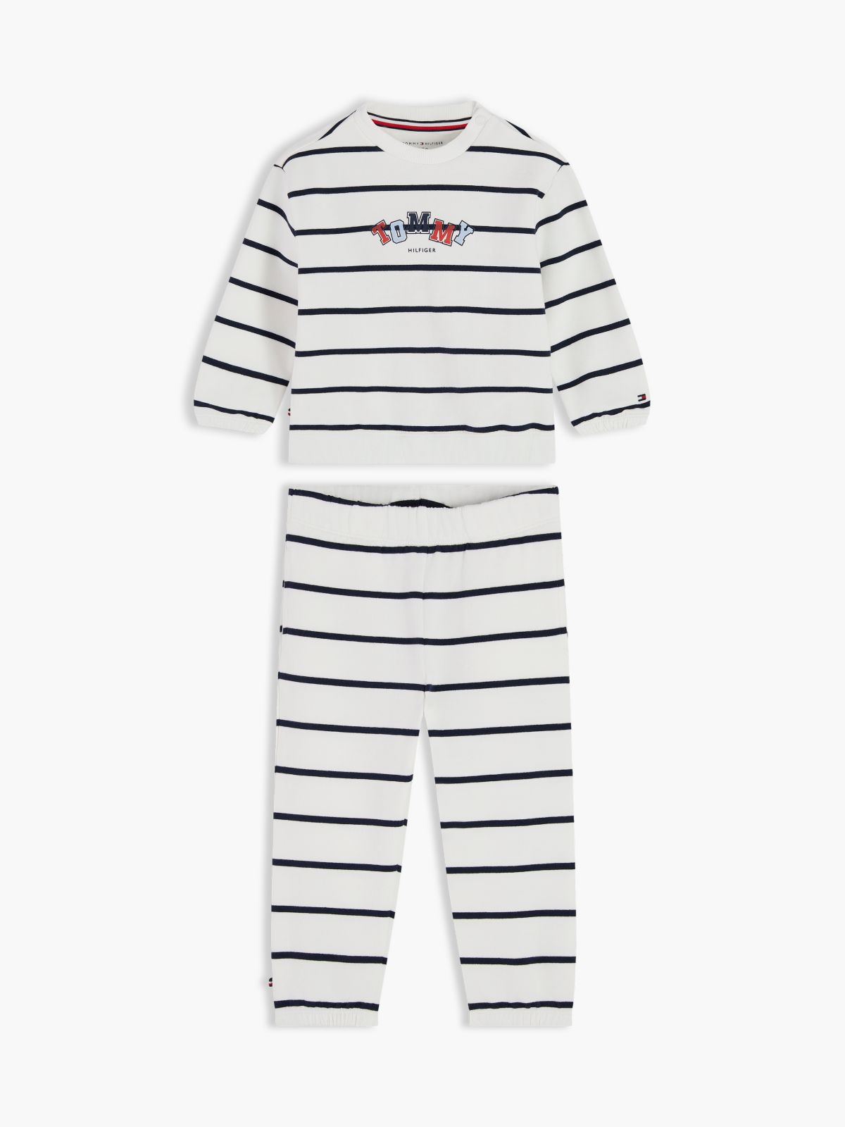 Heart Flag Sweatshirt And Joggers Set — White