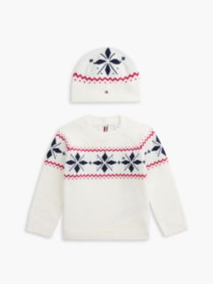 Fair Isle Relaxed Jumper And Beanie Set — Yellow 1