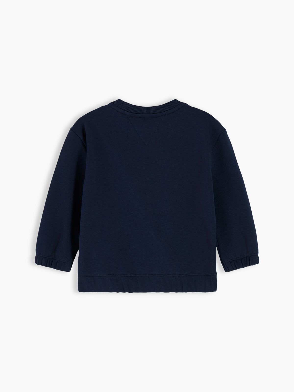 Flag Embroidery Crew Neck Sweatshirt — Blue