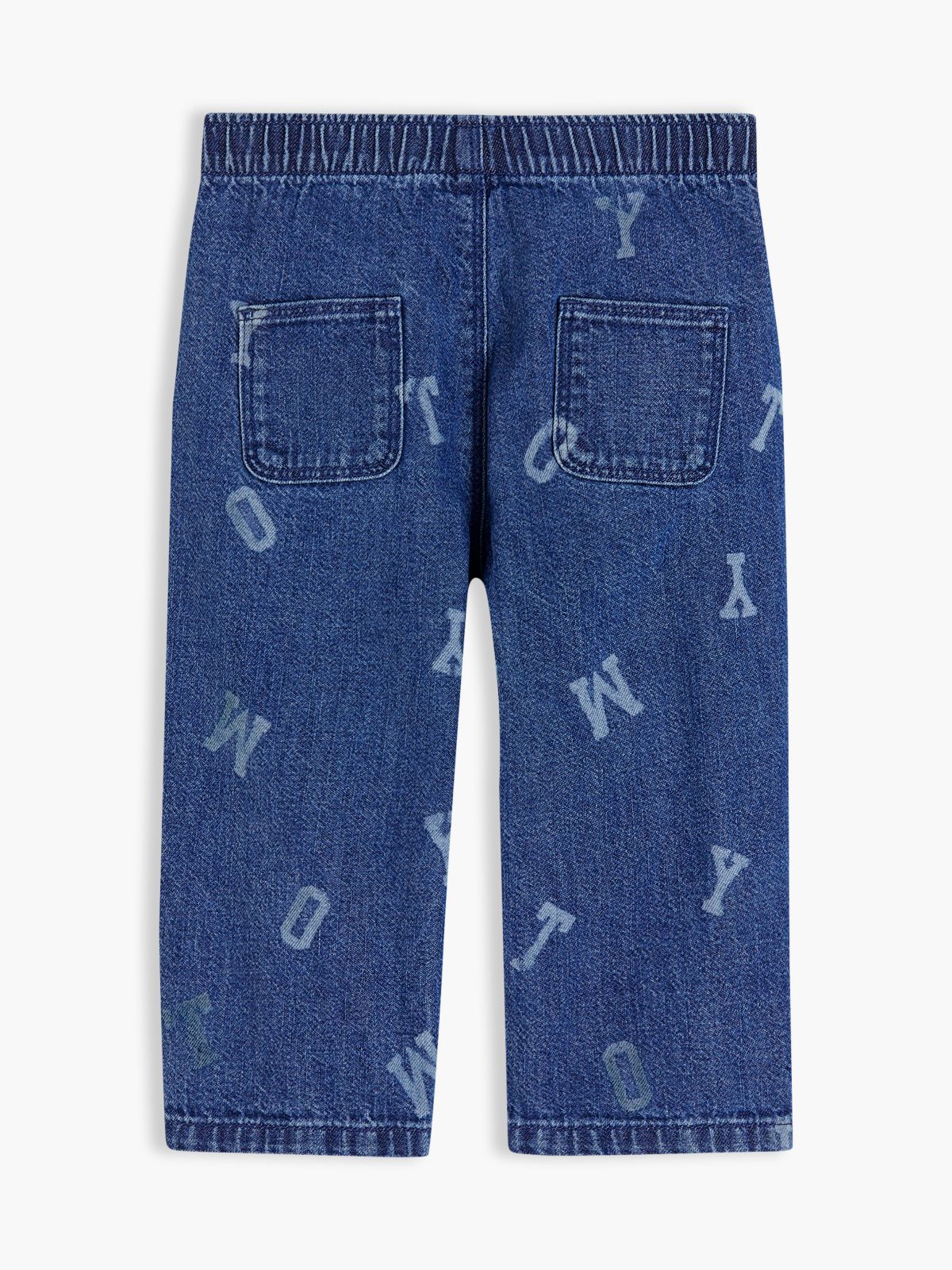Logo Elasticated Waist Jeans — Denim