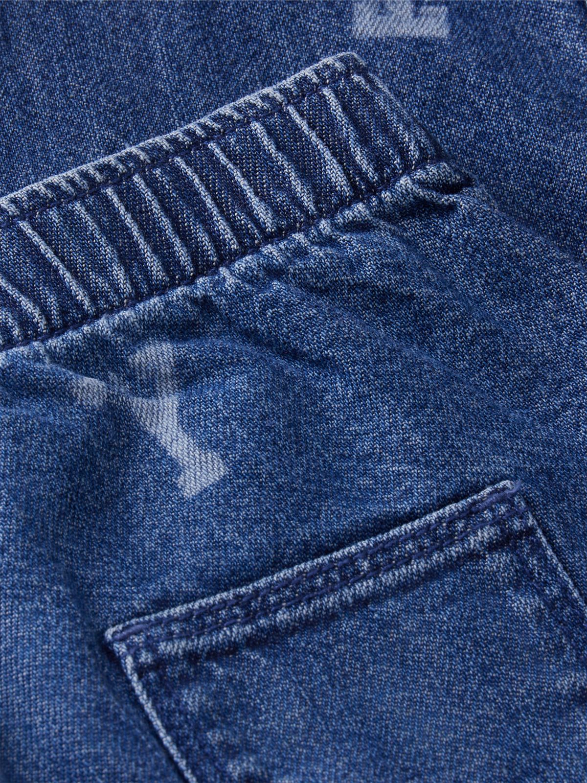 Logo Elasticated Waist Jeans — Denim