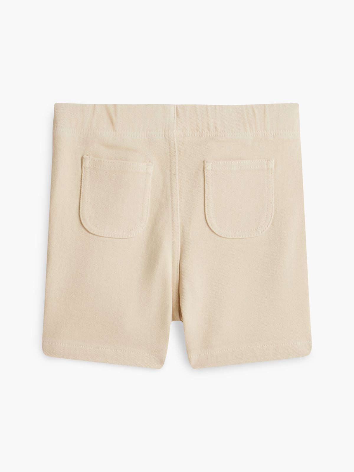 Essential Relaxed Denim Shorts — Beige