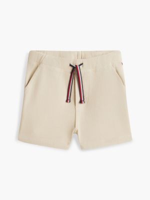 beige essential relaxed denim shorts for newborn tommy hilfiger