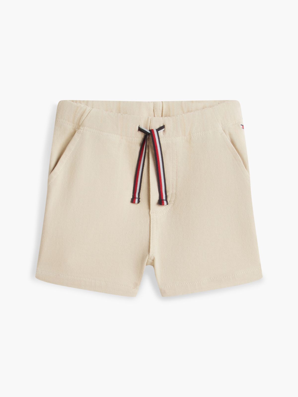 Essential Relaxed Denim Shorts — Beige