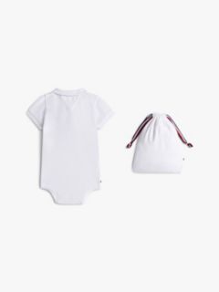 Essential Polo Shirt Bodysuit Gift Set — White 2
