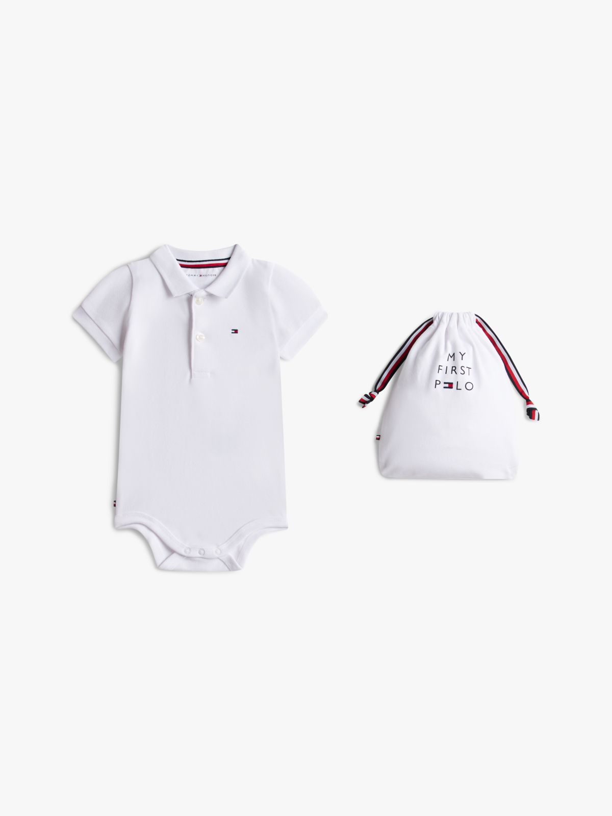 Essential Polo Shirt Bodysuit Gift Set — White