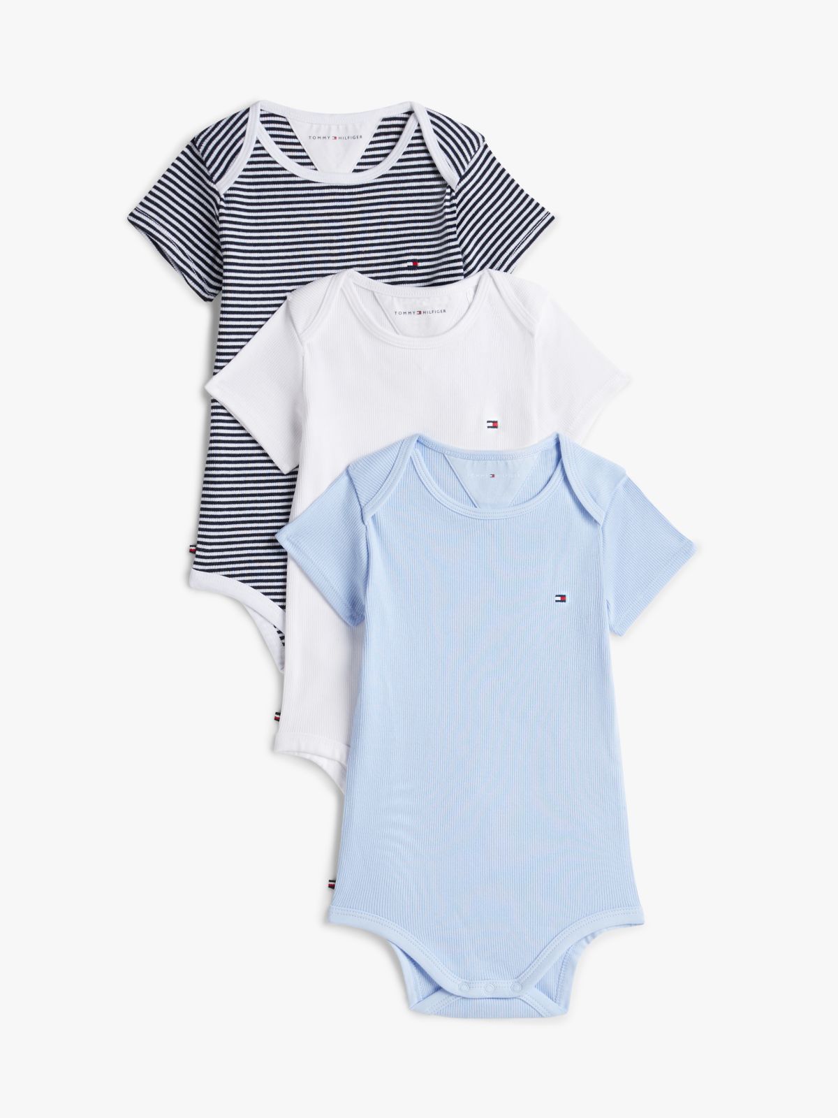 3-Pack Ribbed Bodysuits Gift Box — Blue