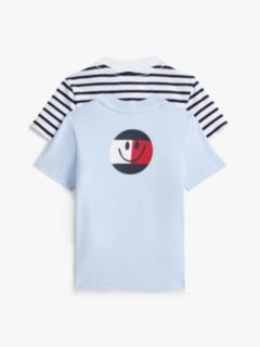 2-Pack Back Smiley Logo Jersey T-Shirts — Blue 2