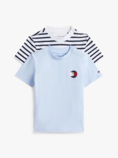 2-Pack Back Smiley Logo Jersey T-Shirts — Blue 1