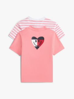 2-Pack Back Smiley Logo Jersey T-Shirts — Pink 2