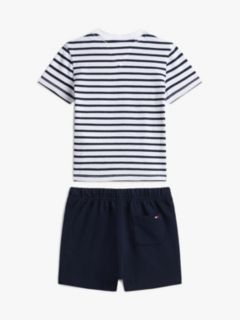 Essential Stripe T-Shirt And Shorts Set — Blue 2