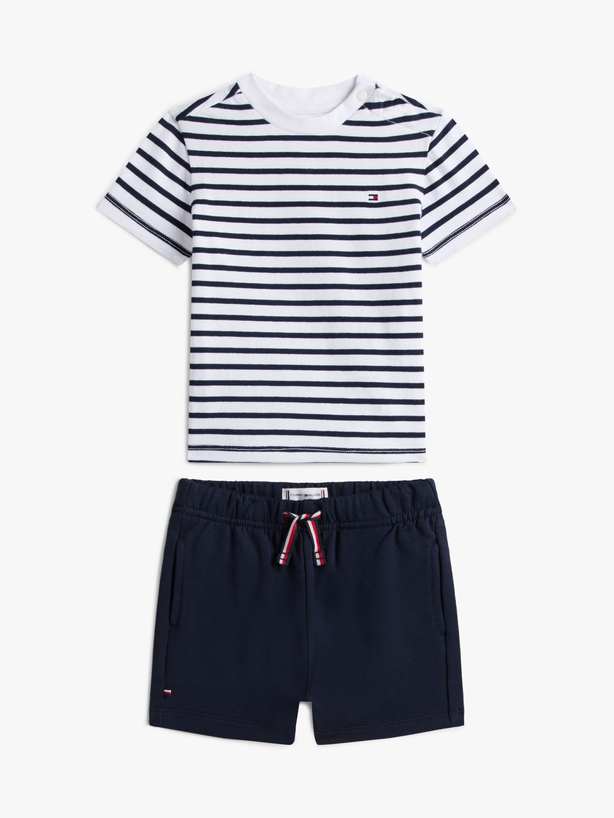 Essential Stripe T-Shirt And Shorts Set — Blue