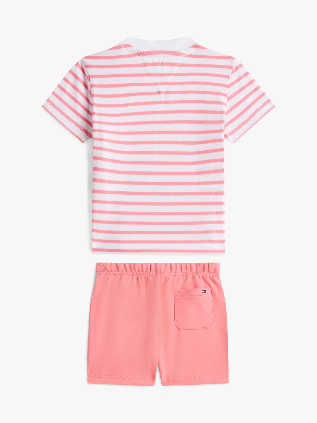 Essential Stripe T-Shirt And Shorts Set — Pink