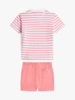 Essential Stripe T-Shirt And Shorts Set — Pink 2