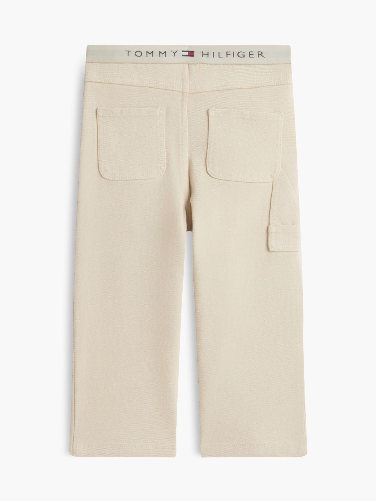 Essential Signature Tape Waistband Jeans — Beige