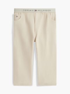 Essential Signature Tape Waistband Jeans — Beige 1