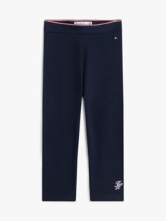Essential Global Stripe Waistband Leggings — Blue 1