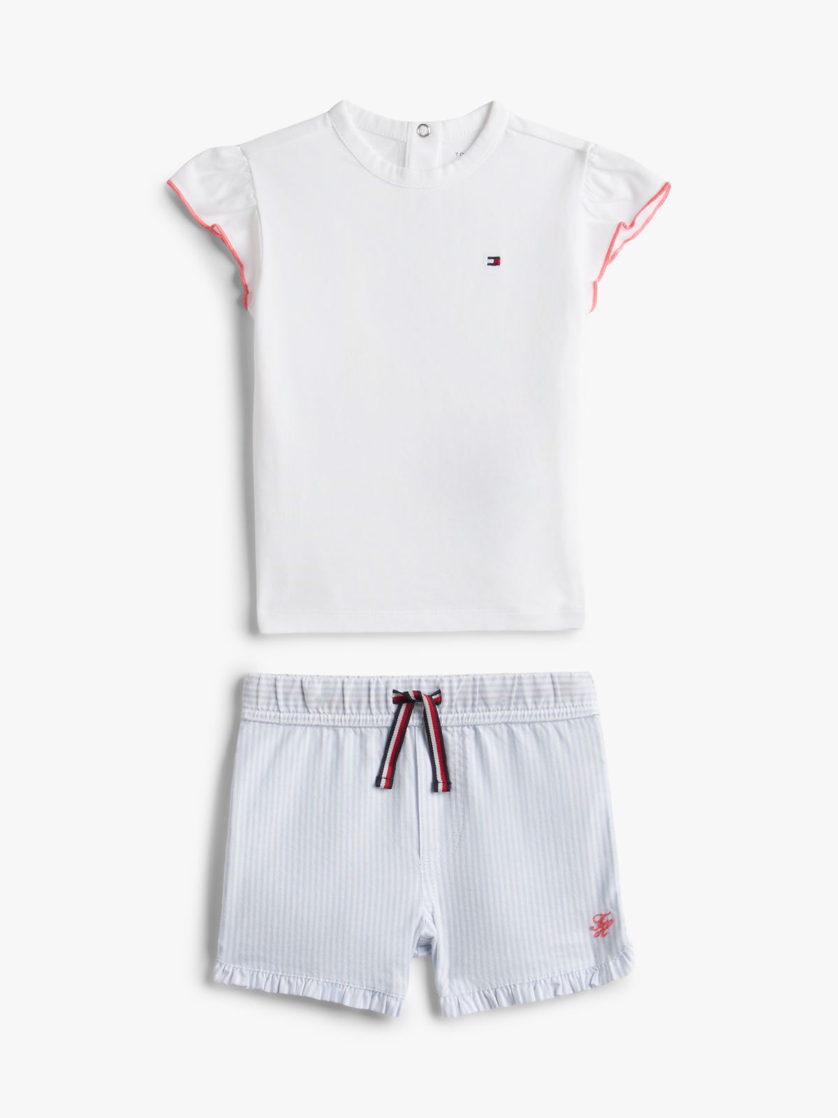 Ithaca Stripe T-Shirt And Shorts Set — Blue