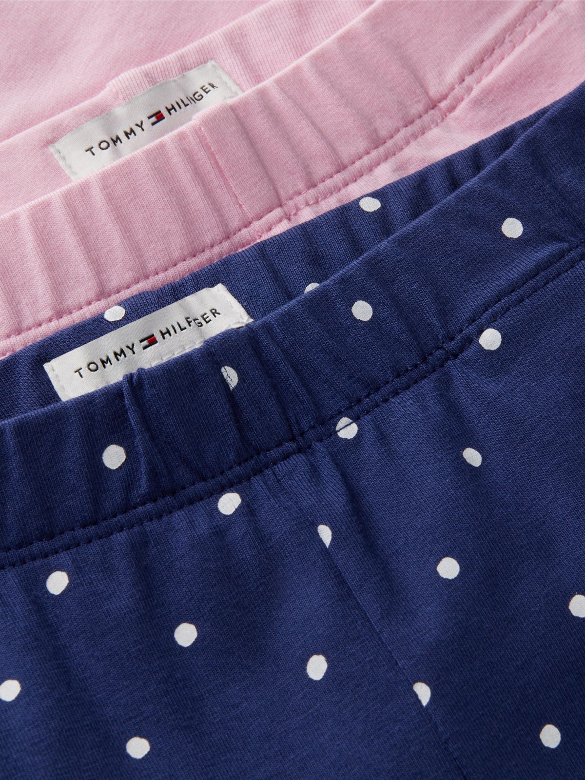 2-Pack Flag Embroidery Relaxed Leggings — Pink