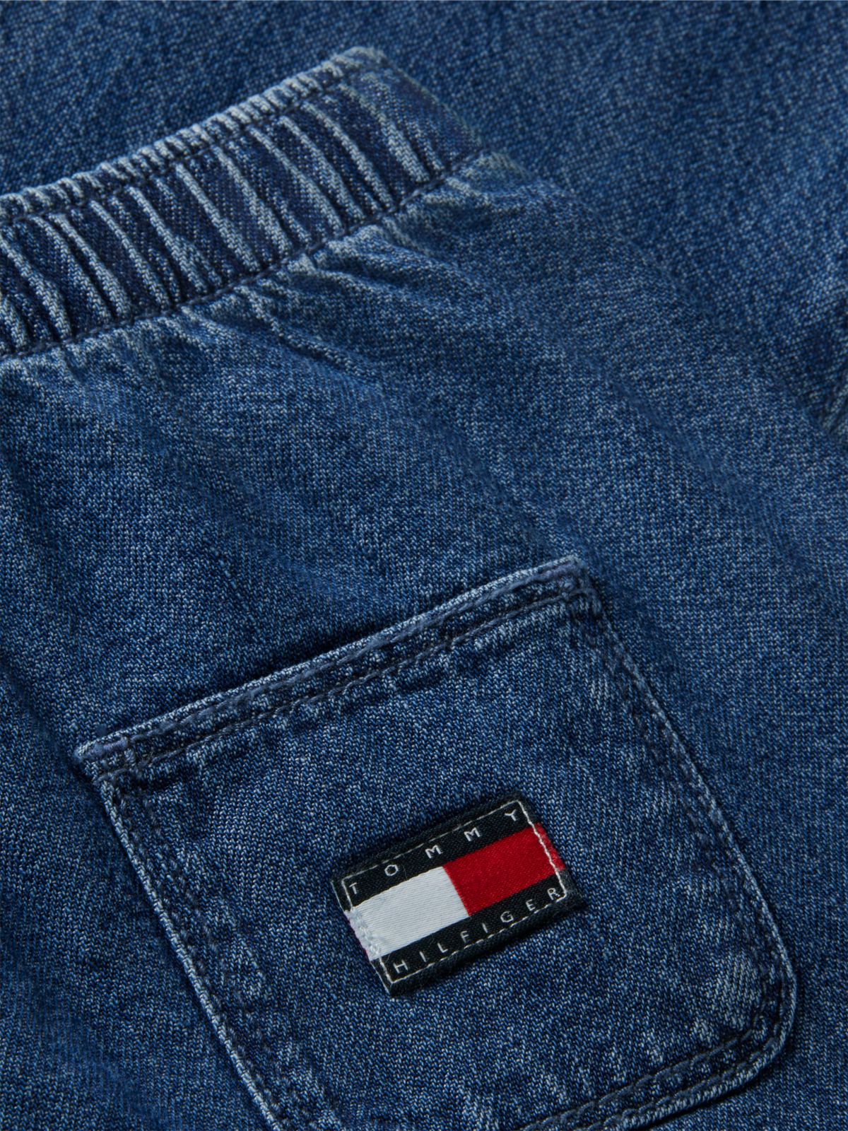 Elasticated Waistband Oversized Jeans — Denim