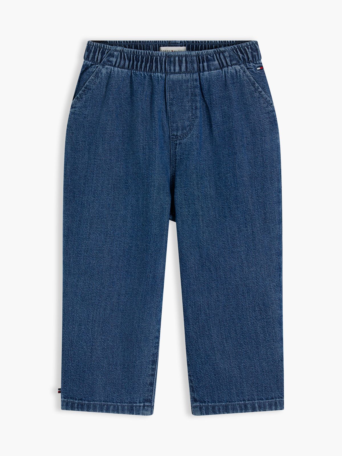 Elasticated Waistband Oversized Jeans — Denim