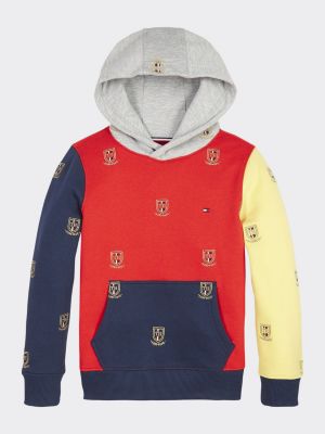 tommy classics hoodie met monogram