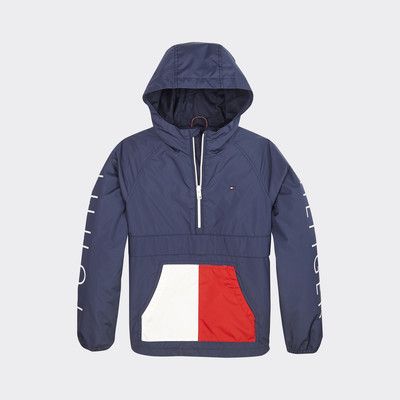 tommy hilfiger colour blocked parka