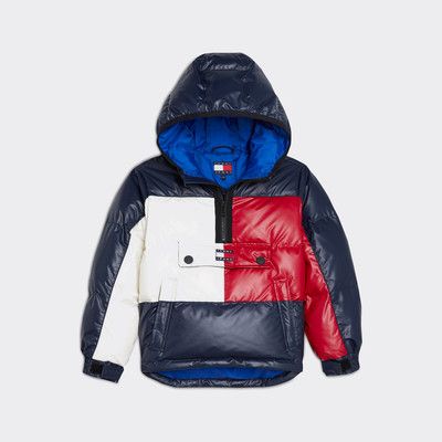 blue tommy hilfiger puffer jacket