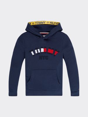 tommy classics hoodie met monogram